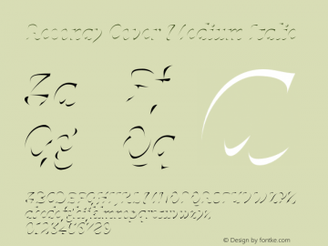 Resonay Cover Medium Italic Version 1.000;hotconv 1.0.109;makeotfexe 2.5.65596图片样张