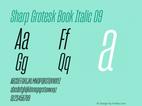 Sharp Grotesk Book Italic 09 Version 1.003图片样张