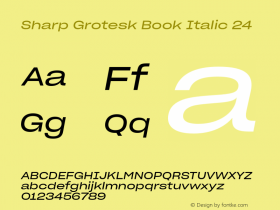 Sharp Grotesk Book Italic 24 Version 1.003图片样张