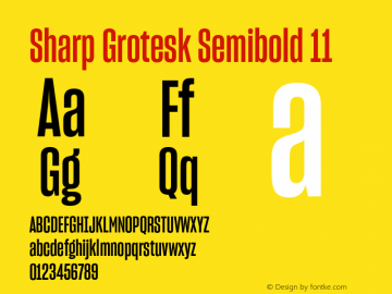 Sharp Grotesk SmBold 11 Version 1.003图片样张