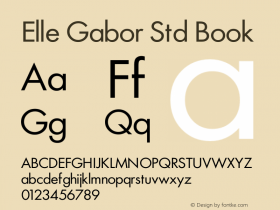 ElleGaborStd-Book Version 2.000 Font Sample