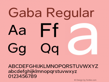 Gaba-Regular 2.00 Font Sample