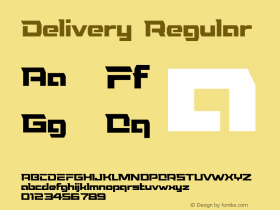 Delivery 1.010 Font Sample