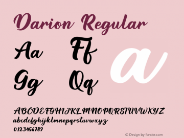 Darion 1.00 Font Sample