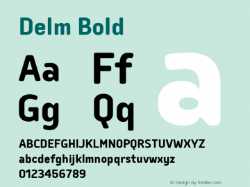 Delm Bold 1.000 Font Sample