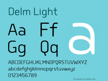 Delm Light 1.000 Font Sample