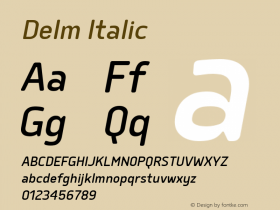Delm Italic 1.000图片样张