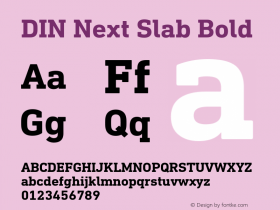 DIN Next Slab Bold 1.00图片样张