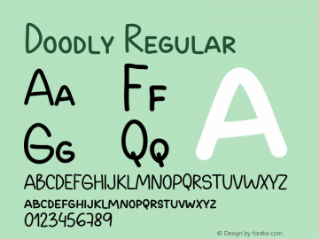 Doodly 001.000 Font Sample