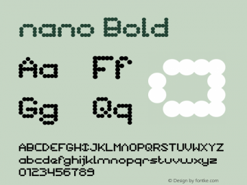 nano Bold Version 1.00;January 25, 2021;FontCreator 11.5.0.2430 64-bit Font Sample