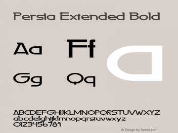 Persia Extended Bold 1.0 Wed Jul 28 12:30:44 1993 Font Sample