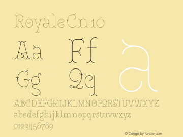Royale Cn 10 Version 1.000;hotconv 1.0.109;makeotfexe 2.5.65596 Font Sample