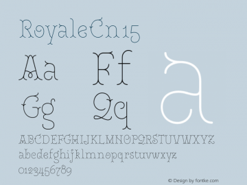 Royale Cn 15 Version 1.000;hotconv 1.0.109;makeotfexe 2.5.65596 Font Sample