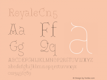 Royale Cn 5 Version 1.000;hotconv 1.0.109;makeotfexe 2.5.65596 Font Sample