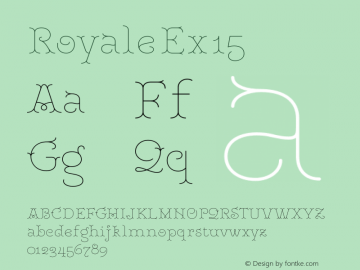 Royale Ex 15 Version 1.000;hotconv 1.0.109;makeotfexe 2.5.65596 Font Sample