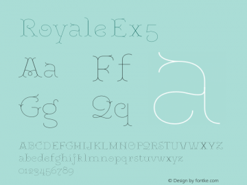 Royale Ex 5 Version 1.000;hotconv 1.0.109;makeotfexe 2.5.65596 Font Sample