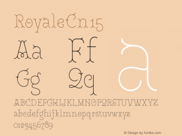 Royale Cn 15 Version 1.000;hotconv 1.0.109;makeotfexe 2.5.65596 Font Sample