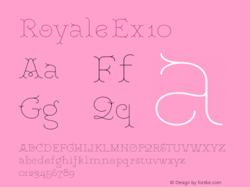 Royale Ex 10 Version 1.000;hotconv 1.0.109;makeotfexe 2.5.65596图片样张
