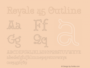 Royale 45 Outline Version 1.000;hotconv 1.0.109;makeotfexe 2.5.65596图片样张