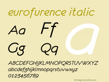 eurofurence italic 4.0 2000-03-28 Font Sample