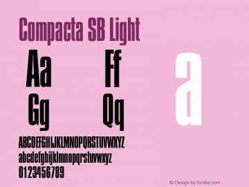 CompactaSB-Light Version 1.000;PS 001.000;hotconv 1.0.38 Font Sample