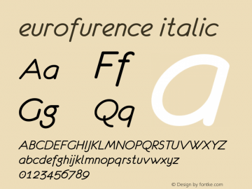 eurofurence italic 4.0 2000-03-28 Font Sample