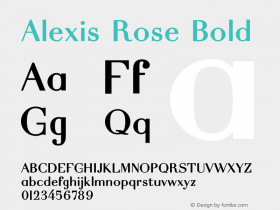 Alexis Rose Bold Version 1.002;Fontself Maker 3.5.4图片样张