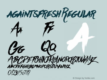 againtsfresh  Font Sample