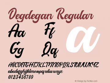 Degdegan Version 1.00;January 9, 2021;FontCreator 11.5.0.2430 64-bit Font Sample