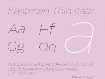 Eastman Thin Italic 1.001图片样张