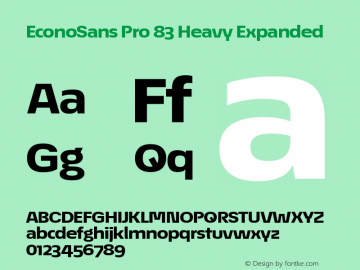 EconoSans Pro 83 Heavy Expanded 3.011图片样张