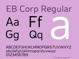 EB Corp 1.000 Font Sample