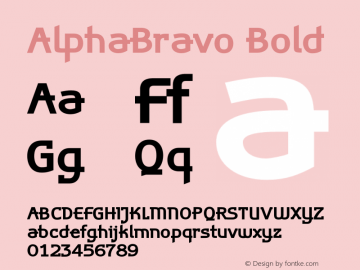 AlphaBravo-Bold 001.000 Font Sample