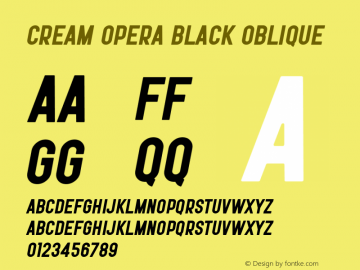 Cream Opera Black Oblique 1.002图片样张