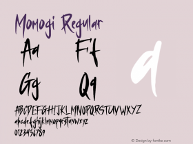 Momogi Version 1.000 Font Sample