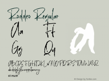 Roddeo Version 1.000 Font Sample