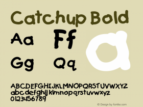 Catchup Bold Altsys Fontographer 4.1 12/27/94图片样张
