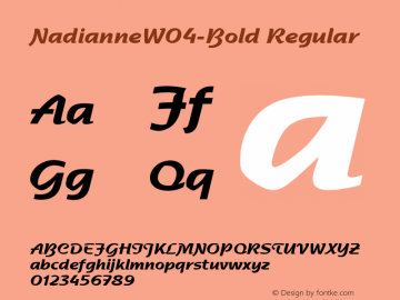 Nadianne W04 Bold Version 1.00图片样张