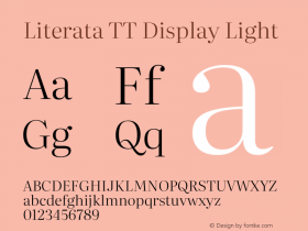 Literata TT Display Light Version 3.002 Font Sample