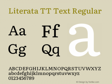 Literata TT Text Regular Version 3.002 Font Sample