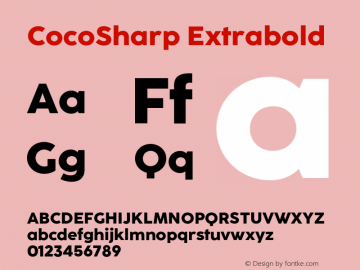 CocoSharp Extrabold Version 1.000;hotconv 1.0.109;makeotfexe 2.5.65596 Font Sample