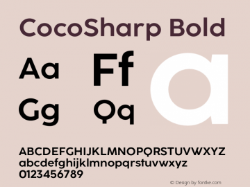 CocoSharp Bold Version 1.000;hotconv 1.0.109;makeotfexe 2.5.65596 Font Sample