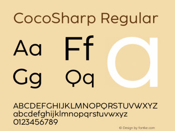 CocoSharp Regular Version 1.000;hotconv 1.0.109;makeotfexe 2.5.65596 Font Sample