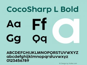 CocoSharp L Bold Version 1.000 Font Sample