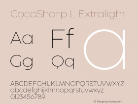 CocoSharp L Extralight Version 1.000 Font Sample