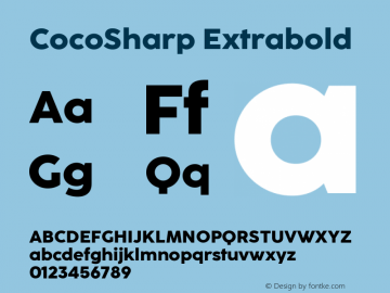 CocoSharp Extrabold Version 1.000 Font Sample
