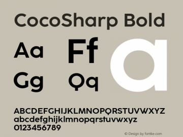 CocoSharp Bold Version 1.000 Font Sample