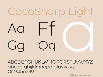 CocoSharp Light Version 1.000 Font Sample