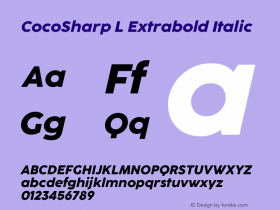 CocoSharp L Extrabold Italic Version 1.000 Font Sample