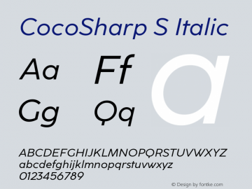 CocoSharp S Italic Version 1.000图片样张